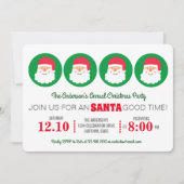Invitation Soirée de Noël du Père Noël moderne (Devant)