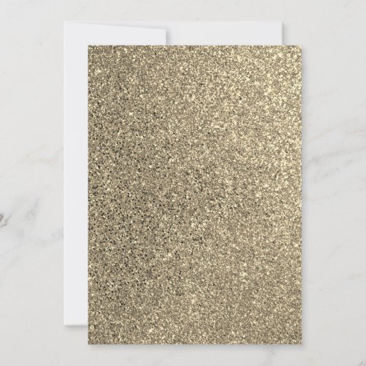 Invitation Soirée de Noël Elegant Black and Gold Bow (Dos)