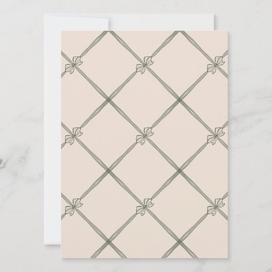 Invitation Soirée de Noël Elegant Bow Présence (Dos)