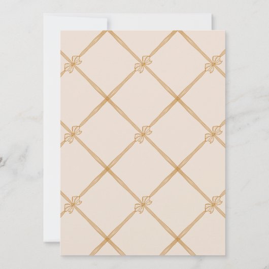 Invitation Soirée de Noël Elegant Bow Présence (Dos)