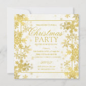 Invitation Soirée de Noël Elegant Gold Foil (Devant)
