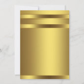 Invitation Soirée de Noël Elegant Gold Poinsettia (Dos)