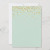 Invitation Soirée de Noël Elegant Green Gold (Dos)