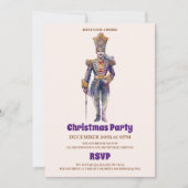 Invitation Soirée de Noël Elegant Nutcracker (Devant)