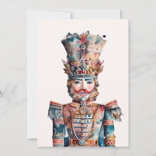 Invitation Soirée de Noël Elegant Nutcracker (Dos)