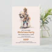 Invitation Soirée de Noël Elegant Nutcracker (Debout devant)