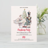 Invitation Soirée de Noël Elegant Nutcracker (Debout devant)