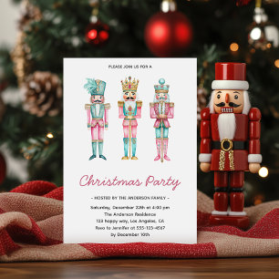 Invitation Soirée de Noël Elegant Nutcracker