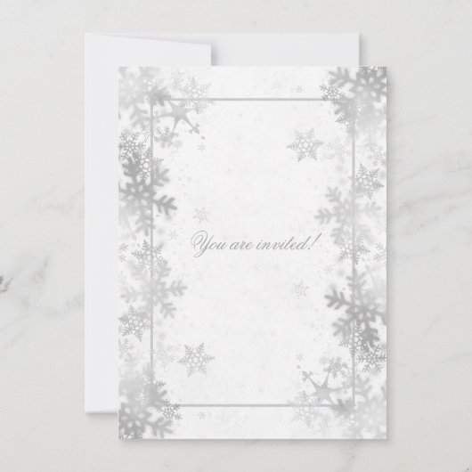 Invitation Soirée de Noël Elegant Silver Foil (Dos)