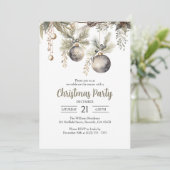 Invitation Soirée de Noël Elégante (Debout devant)