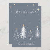 Invitation Soirée de Noël élégante (Devant / Derrière)