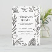 Invitation Soirée de Noël Élégante à la main (Debout devant)