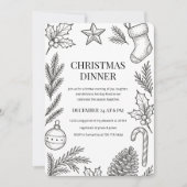 Invitation Soirée de Noël Élégante à la main (Devant)