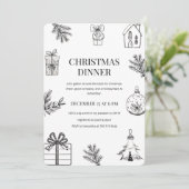 Invitation Soirée de Noël Élégante à la main (Debout devant)