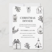 Invitation Soirée de Noël Élégante à la main (Devant)