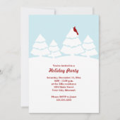 Invitation Soirée de Noël Elégante Cardinal Rouge (Devant)