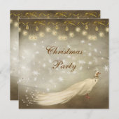 Invitation Soirée de Noël élégante de la marque White Peacock (Devant / Derrière)