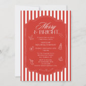 Invitation Soirée De Noël Élégante Et Brillante (Devant)