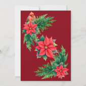 Invitation Soirée de Noël Elégante et verdoyante (Dos)