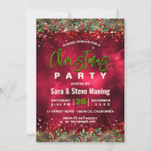 Invitation Soirée de Noël élégante et verte (Devant)