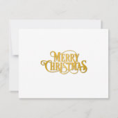 Invitation Soirée de Noël élégante Gold & Poinsettia (Dos)