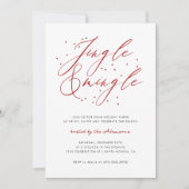 Invitation Soirée de Noël Elégante Red Jingle & Mingle (Devant)