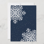 Invitation Soirée de Noël Elégante Simple Flèche de neige Gol (Dos)