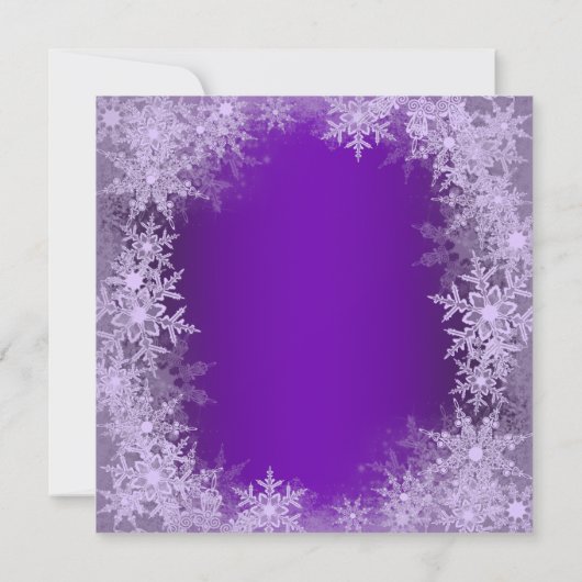 Invitation Soirée de Noël Elégante violet (Dos)