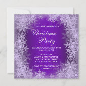 Invitation Soirée de Noël Elégante violet (Devant)