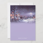 Invitation Soirée de Noël élégante violette vintage (Dos)