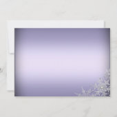 Invitation Soirée de Noël en flocon de neige violet (Dos)