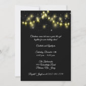 Invitation Soirée de Noël en noir (Devant)