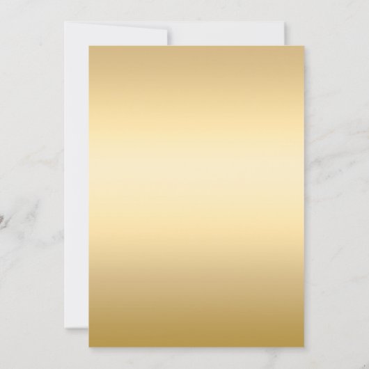 Invitation Soirée de Noël en or Bauble (Dos)