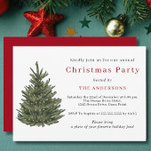 Invitation Soirée de Noël en or de Noël