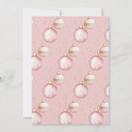 Invitation Soirée de Noël en or rose (Dos)