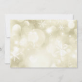 Invitation Soirée de Noël en or rouge Baubles (Dos)