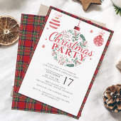 Invitation Soirée de Noël en plaid Elegant Stewart Tartan