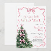 Invitation Soirée de Noël entre filles (Devant / Derrière)