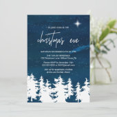 Invitation Soirée de Noël étoilée (Debout devant)