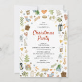 Invitation Soirée de Noël festive (Devant)