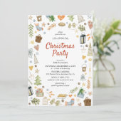 Invitation Soirée de Noël festive (Debout devant)