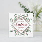 Invitation Soirée de Noël, Festive (Debout devant)