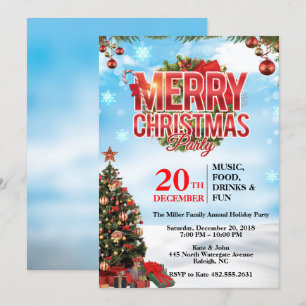 Invitation Soirée de Noël Festive