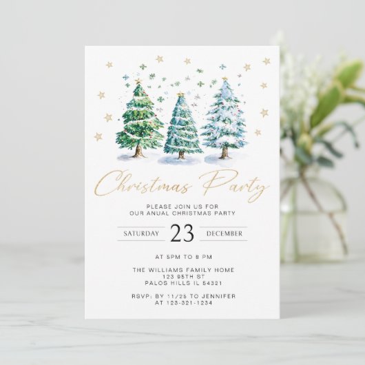 Invitation Soirée de Noël Gold (Debout devant)