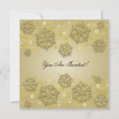 Invitation Soirée de Noël Gold (Dos)