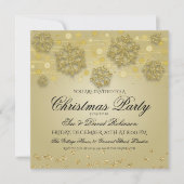 Invitation Soirée de Noël Gold (Devant)