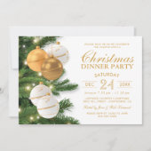 Invitation Soirée de Noël Gold (Devant)