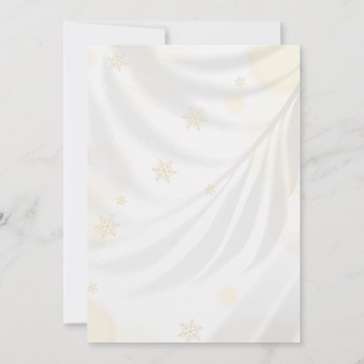 Invitation Soirée de Noël Gold & White (Dos)