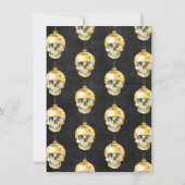 Invitation Soirée de Noël gothique Gold & Black (Dos)