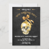 Invitation Soirée de Noël gothique Gold & Black (Devant)